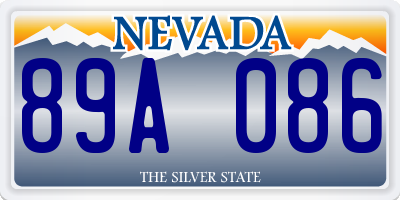 NV license plate 89A086