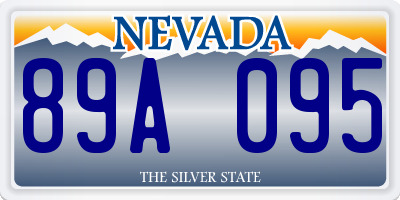 NV license plate 89A095