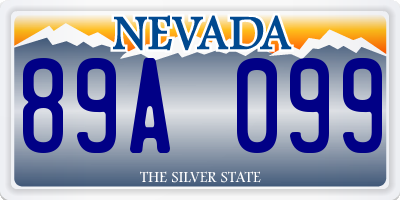 NV license plate 89A099