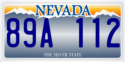 NV license plate 89A112