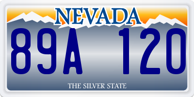 NV license plate 89A120