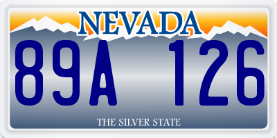 NV license plate 89A126