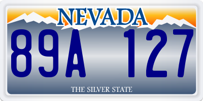 NV license plate 89A127