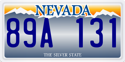 NV license plate 89A131