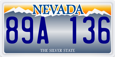 NV license plate 89A136