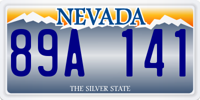 NV license plate 89A141