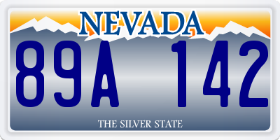 NV license plate 89A142