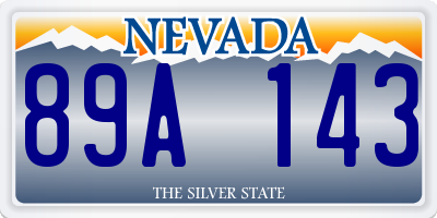 NV license plate 89A143
