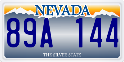 NV license plate 89A144