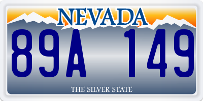 NV license plate 89A149