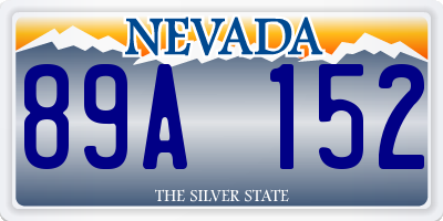 NV license plate 89A152