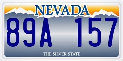 NV license plate 89A157