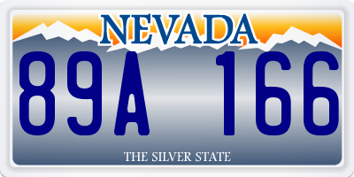 NV license plate 89A166