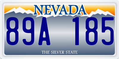 NV license plate 89A185