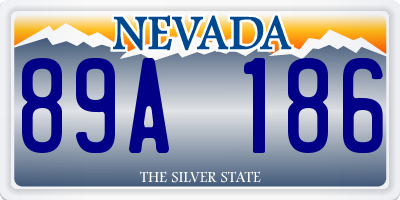 NV license plate 89A186