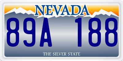 NV license plate 89A188