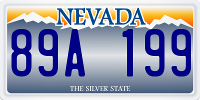 NV license plate 89A199