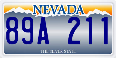 NV license plate 89A211