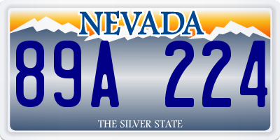 NV license plate 89A224