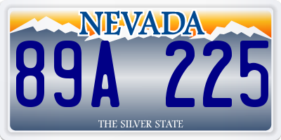 NV license plate 89A225