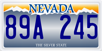 NV license plate 89A245