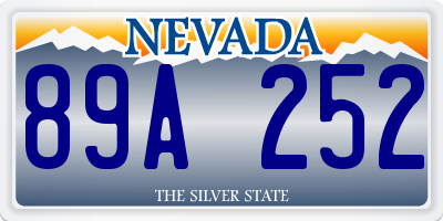 NV license plate 89A252