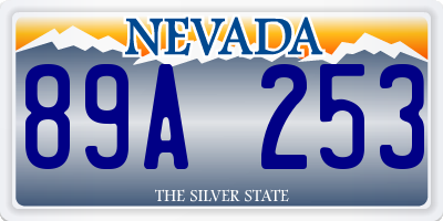 NV license plate 89A253