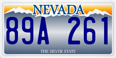 NV license plate 89A261