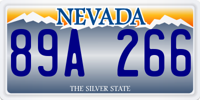 NV license plate 89A266