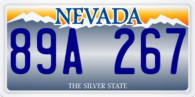 NV license plate 89A267