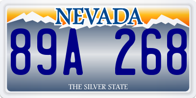 NV license plate 89A268