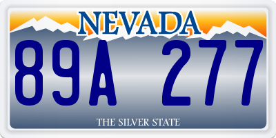 NV license plate 89A277