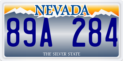 NV license plate 89A284