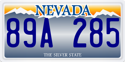 NV license plate 89A285