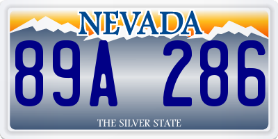 NV license plate 89A286