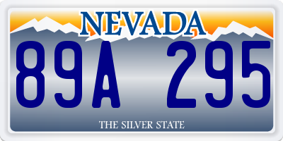 NV license plate 89A295