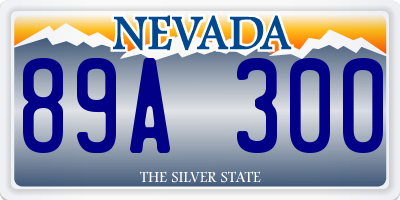 NV license plate 89A300