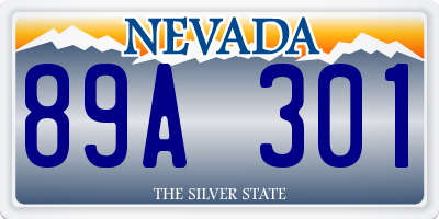 NV license plate 89A301