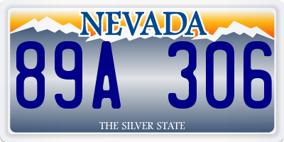 NV license plate 89A306