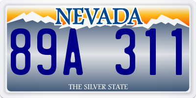 NV license plate 89A311