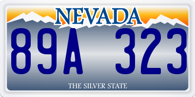 NV license plate 89A323