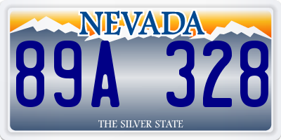 NV license plate 89A328