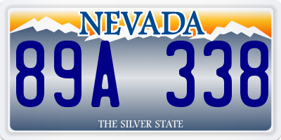 NV license plate 89A338