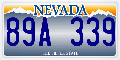 NV license plate 89A339