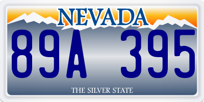 NV license plate 89A395
