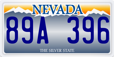 NV license plate 89A396
