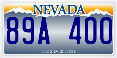 NV license plate 89A400