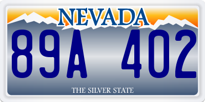 NV license plate 89A402