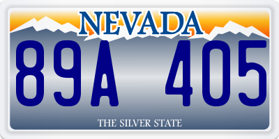 NV license plate 89A405