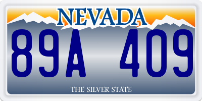 NV license plate 89A409